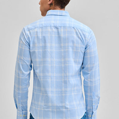 Light Blue Checks Oxford Shirt
