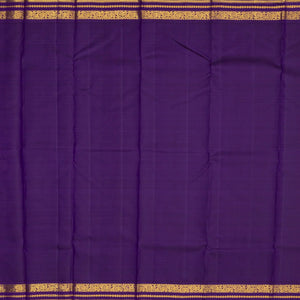Mint Green Handloom Kanchipuram Korvai Silk Saree With Violet Border