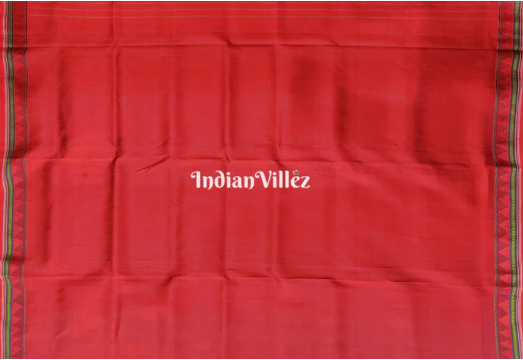 Brown Ganthiapali Theme Contemporary Silk Saree with Dongria Border and Pallu