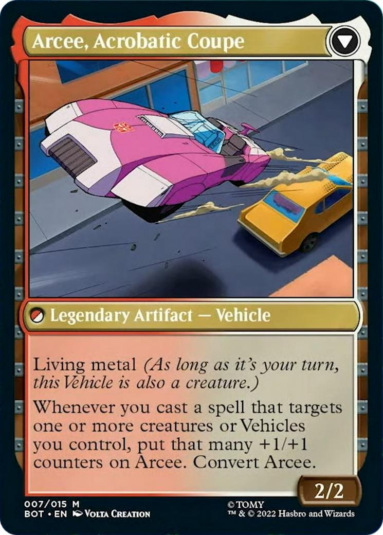 Arcee, Sharpshooter // Arcee, Acrobatic Coupe [7] [Universes Beyond: Transformers] [Non-Foil]