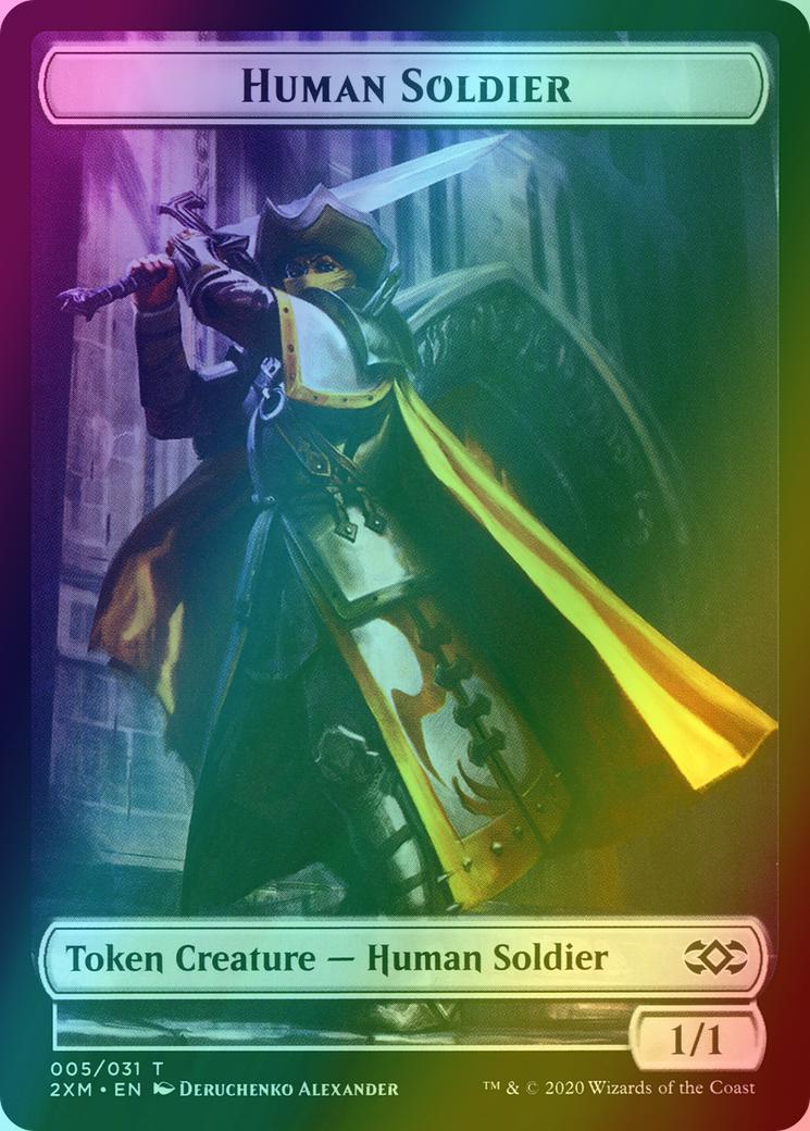 Angel Token (03) // Human Soldier Token (05) [Double Masters Tokens] [Foil]