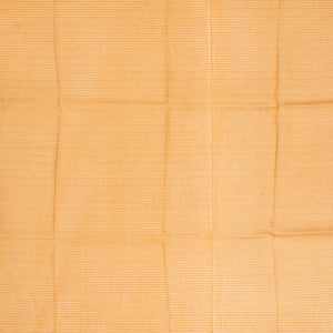 Peach Handwoven Linen Saree Printed With Floral Motifs