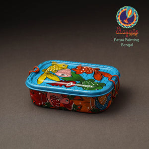 Bengal Patua Handpainted Stainless Steel Lunch Box (6 x 4 in)