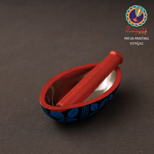 Bengal Patua Handpainted Mortar and Pestle Set 18