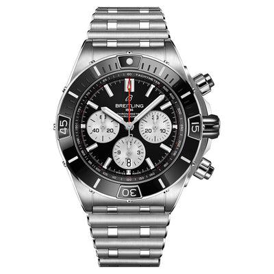 Breitling Super Chronomat B01 Dual Time Black Dial Men 44mm