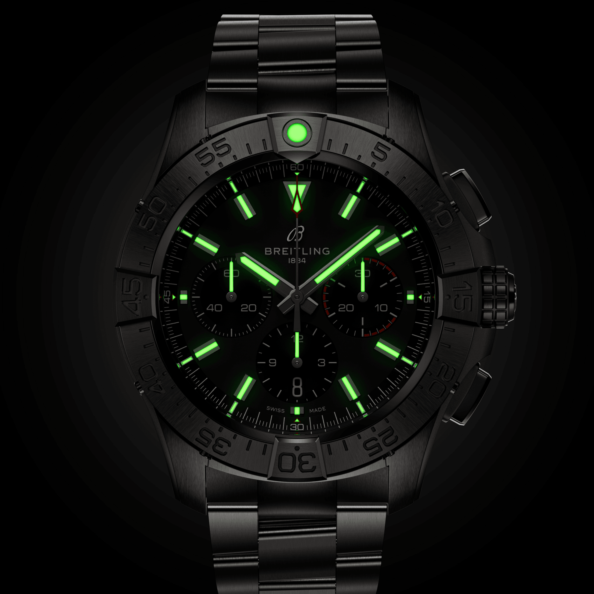Breitling Avenger B01 Chronograph Black Dial Men 44mm