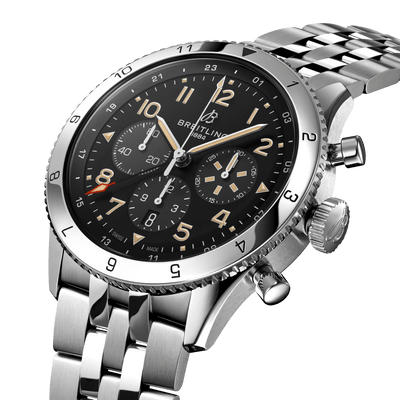 Breitling Super Avi B04 GMT P-51 Mustang Black Dial Men 46mm