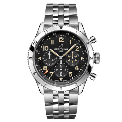 Breitling Super Avi B04 GMT P-51 Mustang Black Dial Men 46mm