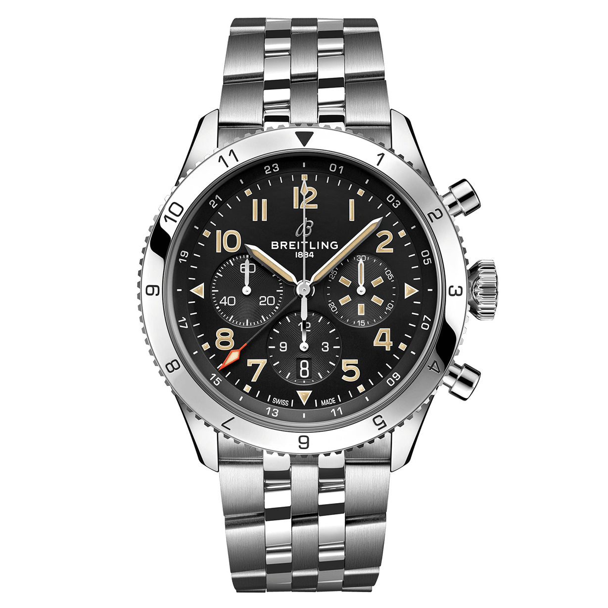 Breitling Super Avi B04 GMT P-51 Mustang Black Dial Men 46mm