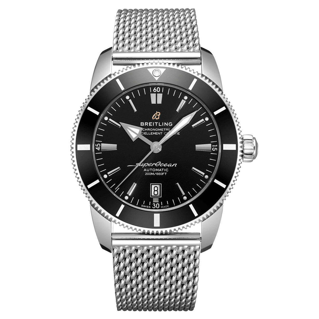 Breitling Superocean Heritage B20 Automatic 46  Black Stainless Steel Black Dial Men 46mm