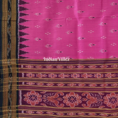 Pink Mayur Chandrika Odisha Handloom Khandua Silk Saree