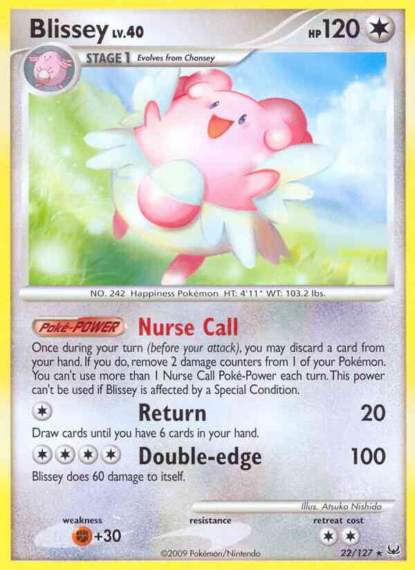 Blissey - 22/127 - Rare [pl1-22] [Non-Holo]