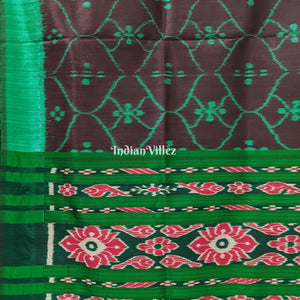 Dark Navy Blue Odisha Ikat Contemporary Silk Saree