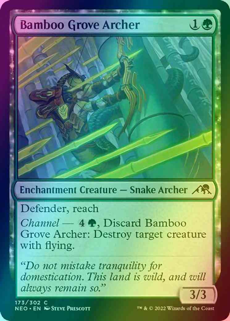 Bamboo Grove Archer [173] [Kamigawa: Neon Dynasty] [Foil]