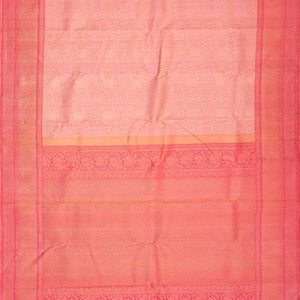 Pink Handloom Kanchipuram Silk Saree With Floral Motifs