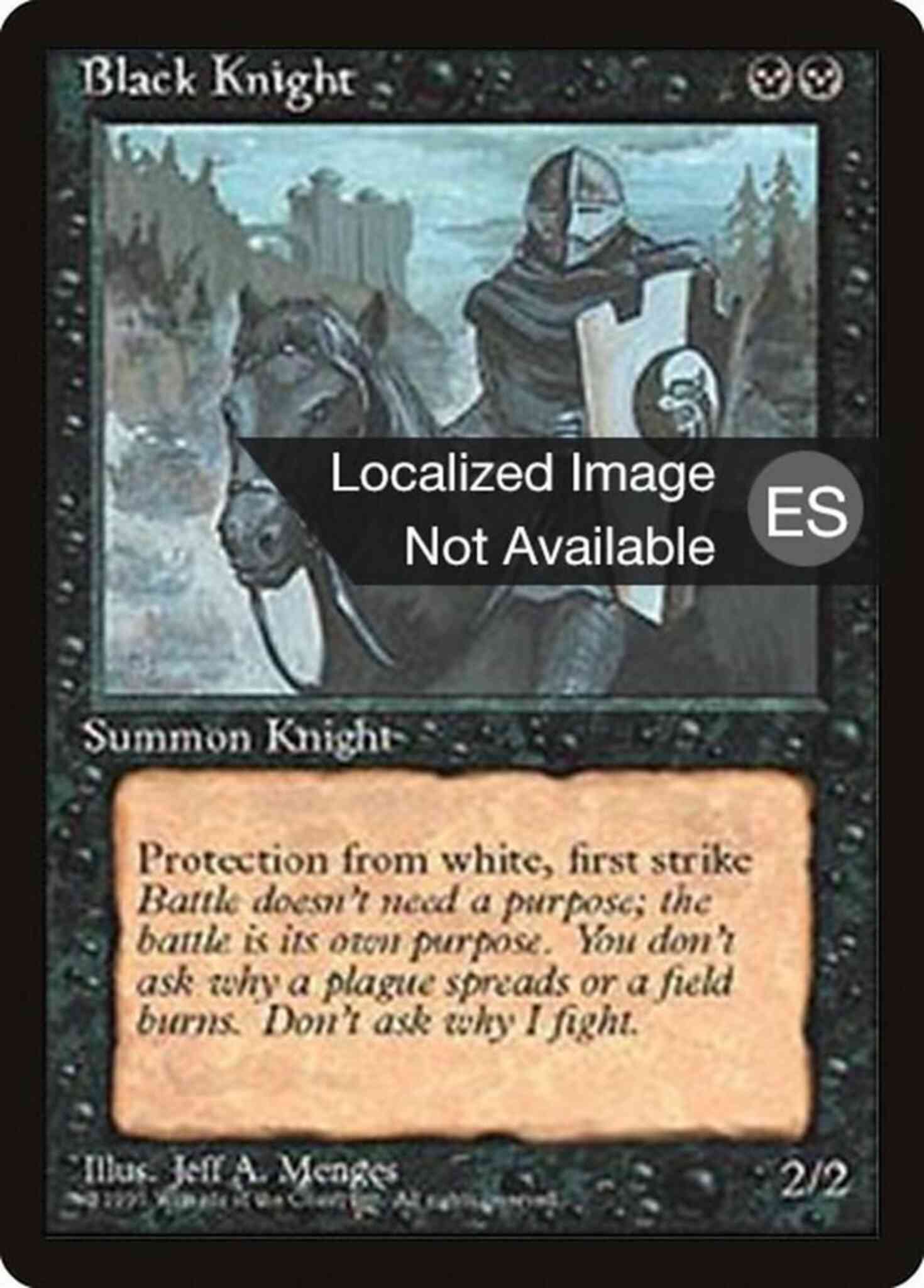 Black Knight - Korean [121] [Fourth Edition Black Border: Korean] [Non-Foil]