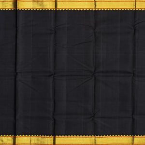 Peach Handloom Kanchipuram Korvai Silk Saree With Floral Buttas