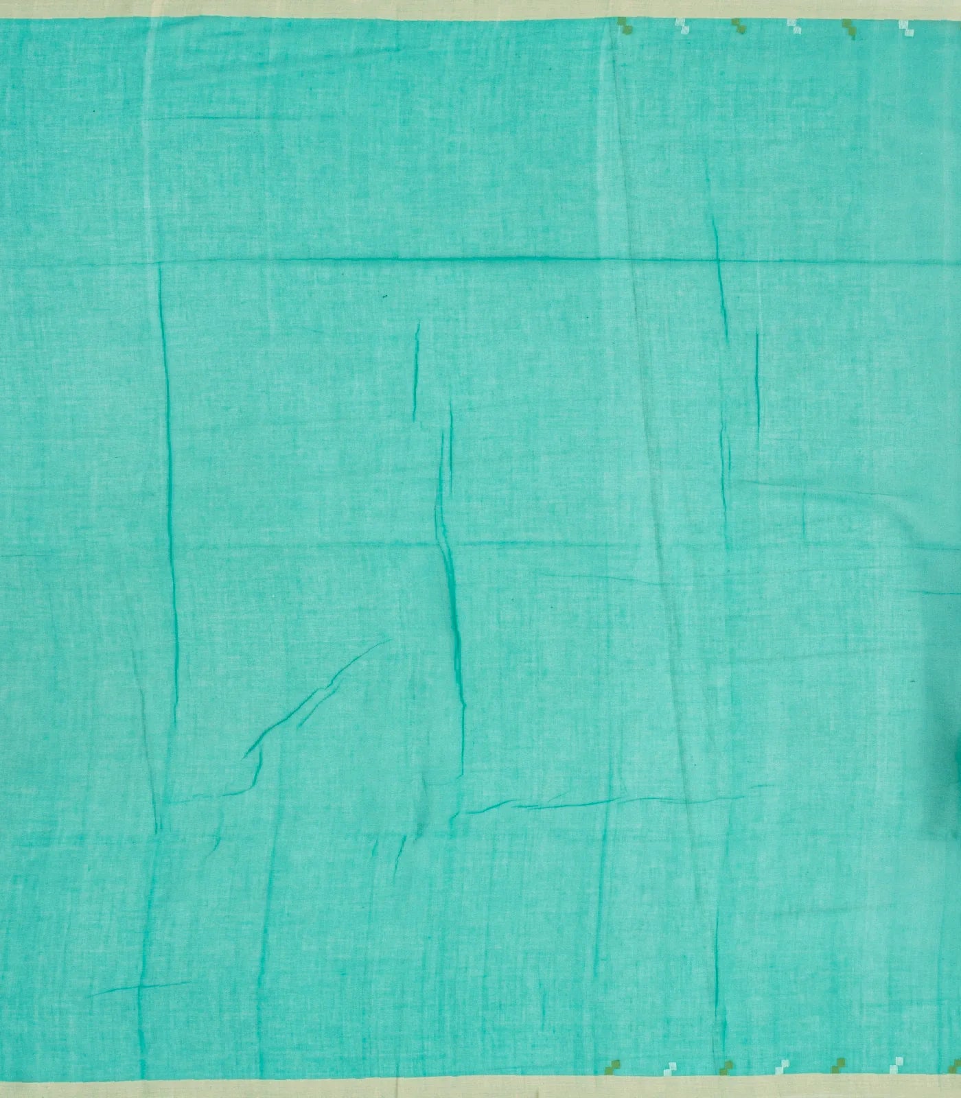 Aquamarine Handloom Bengal Cotton Saree With Buttas