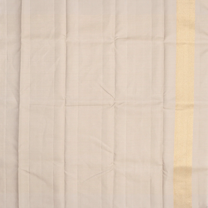 Taupe Handloom Kanchipuram Silk Saree With Zari Checks