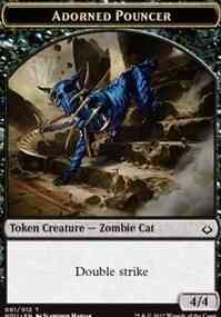 Adorned Pouncer Token (01) // Warrior Token (17) [Hour of Devastation Tokens] [Non-Foil]