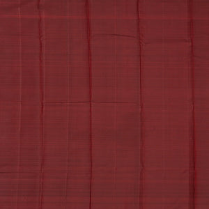 Red Handloom Kanchipuram Silk Saree With Brown Border