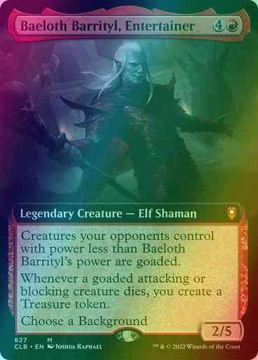 Baeloth Barrityl, Entertainer [627] [Extended Art] [Commander Legends: Battle for Baldur's Gate] [Foil]