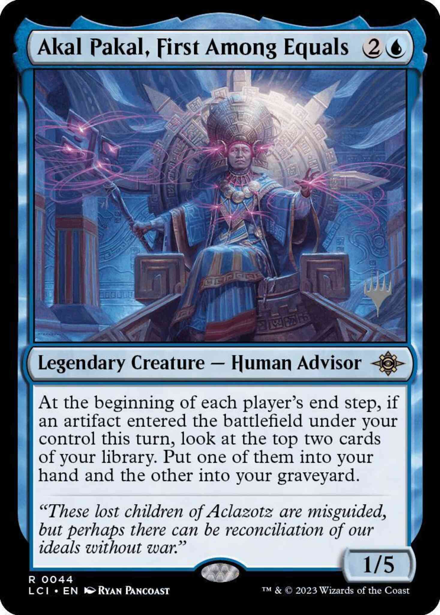 Akal Pakal, First Among Equals [44p] [Promo Pack] [The Lost Caverns of Ixalan: Promos] [Non-Foil]