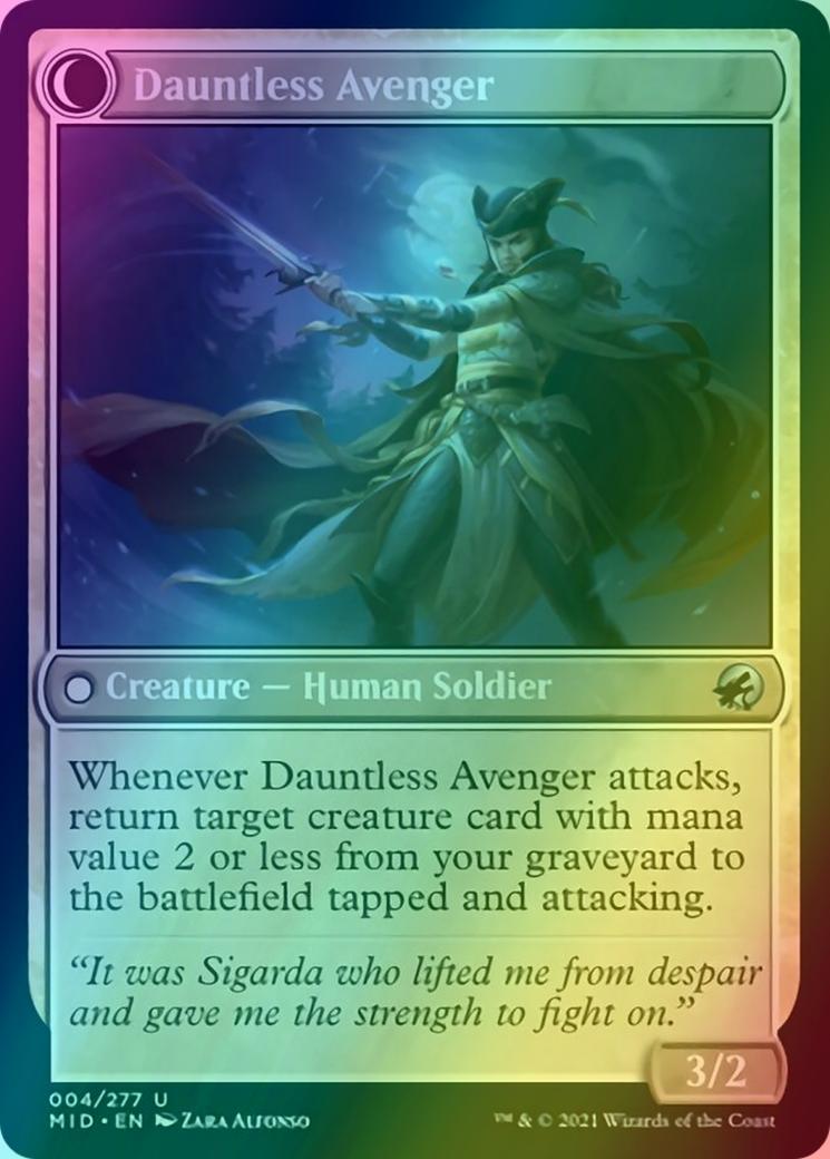 Bereaved Survivor // Dauntless Avenger [4] [Innistrad: Midnight Hunt] [Foil]