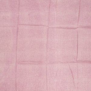 Baby Pink Handwoven Linen Saree With Floral Print