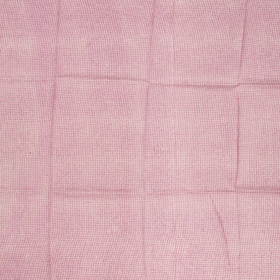 Baby Pink Handwoven Linen Saree With Floral Print