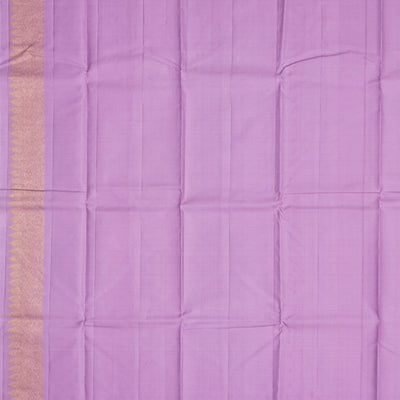 Lavender Handloom Kanchipuram Silk Saree With Butterfly Motifs