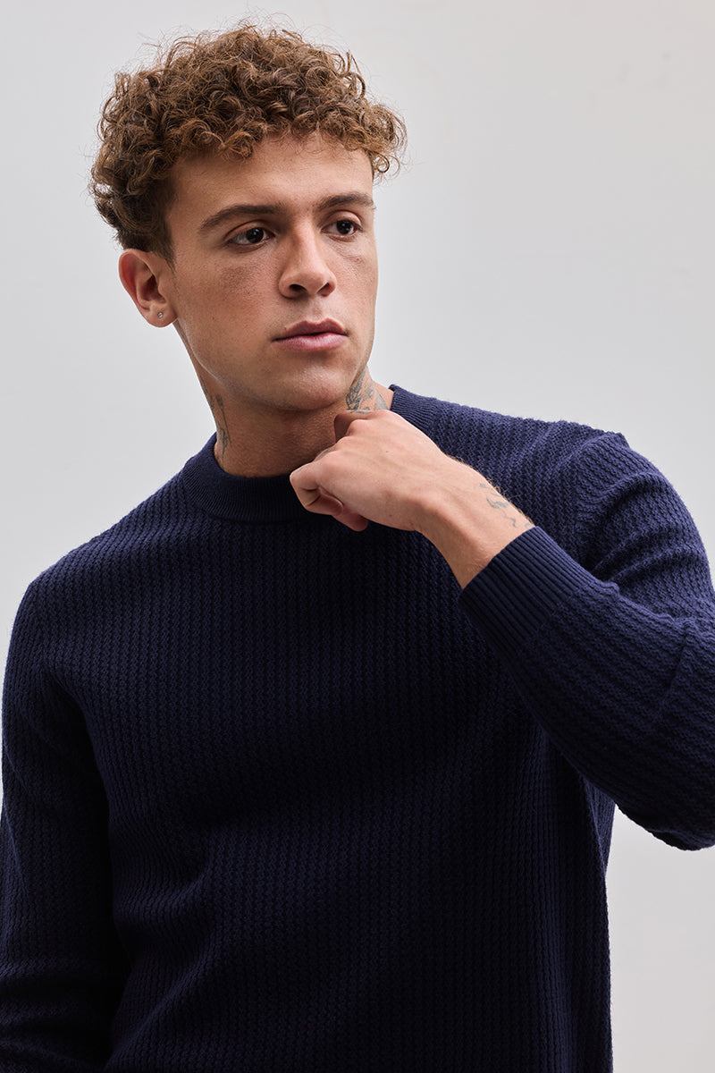 Navy Knitted Sweater