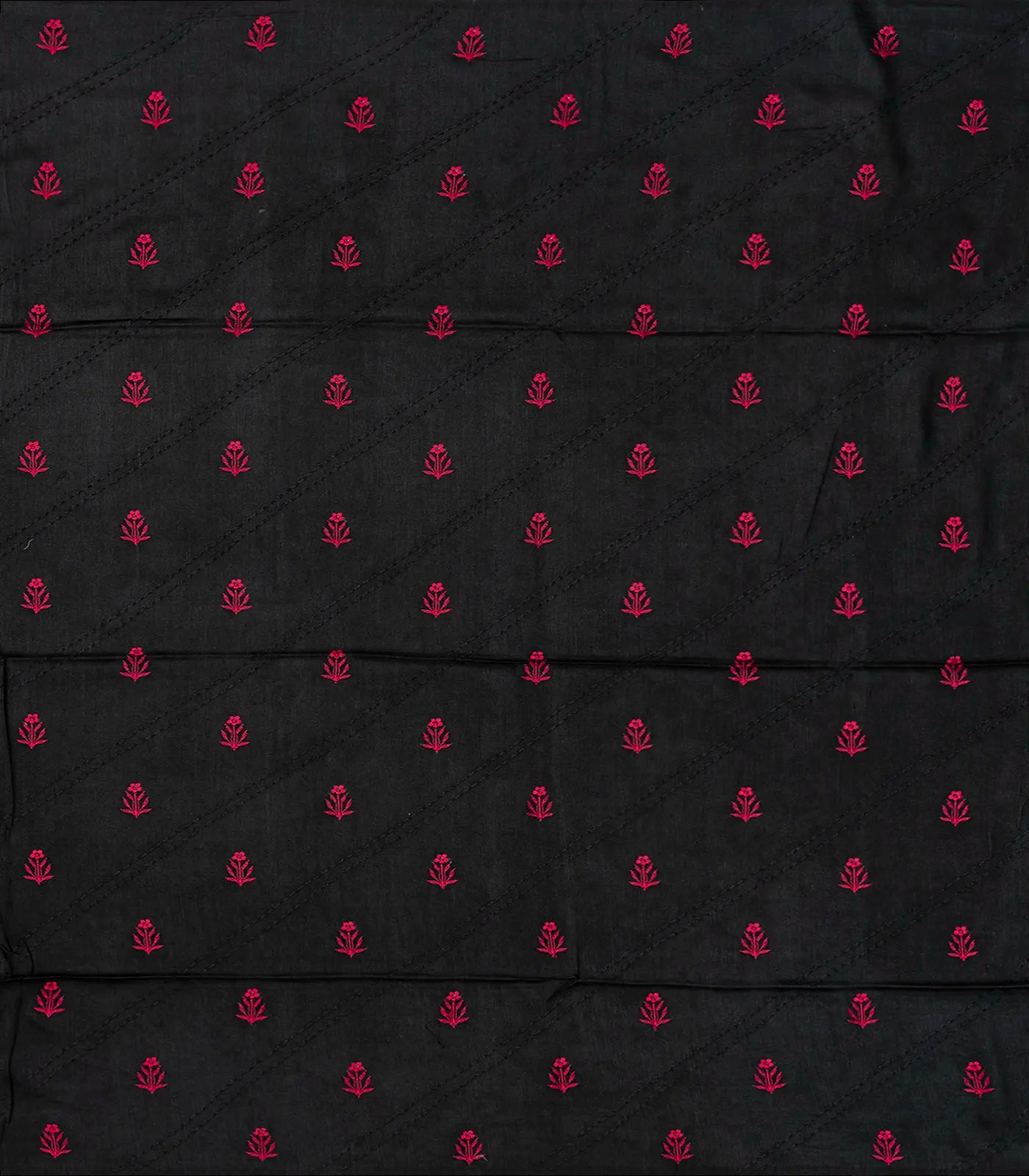 Black Handloom Tussar Silk Saree Printed With Birds Motifs