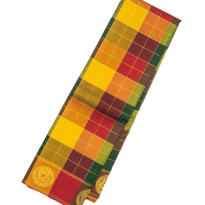 Multi Color Handloom Kanchipuram Silk Saree With Checks