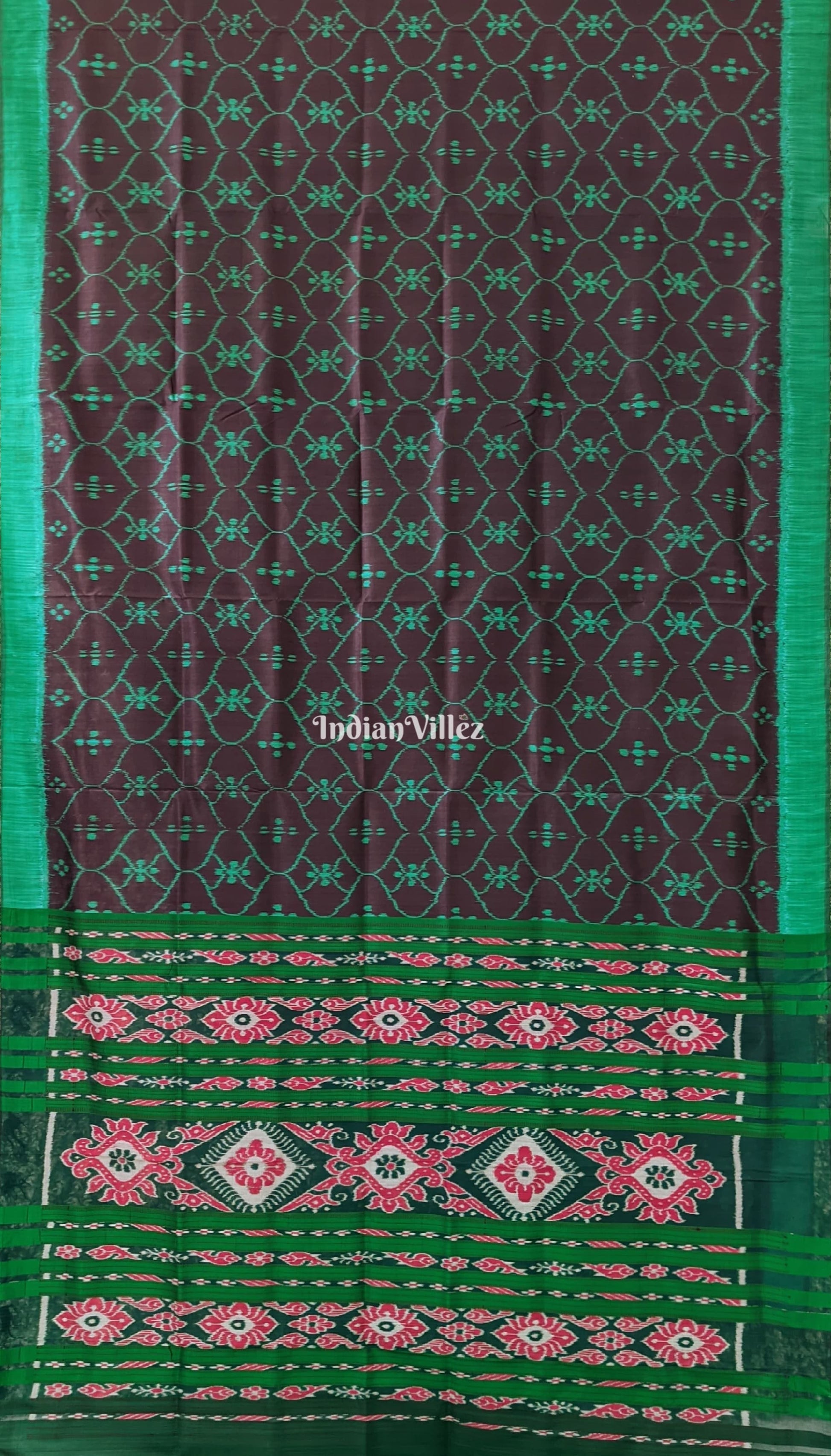 Dark Navy Blue Odisha Ikat Contemporary Silk Saree