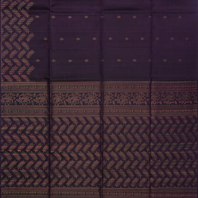 Magenta Handloom Soft Silk Saree With Floral Buttas