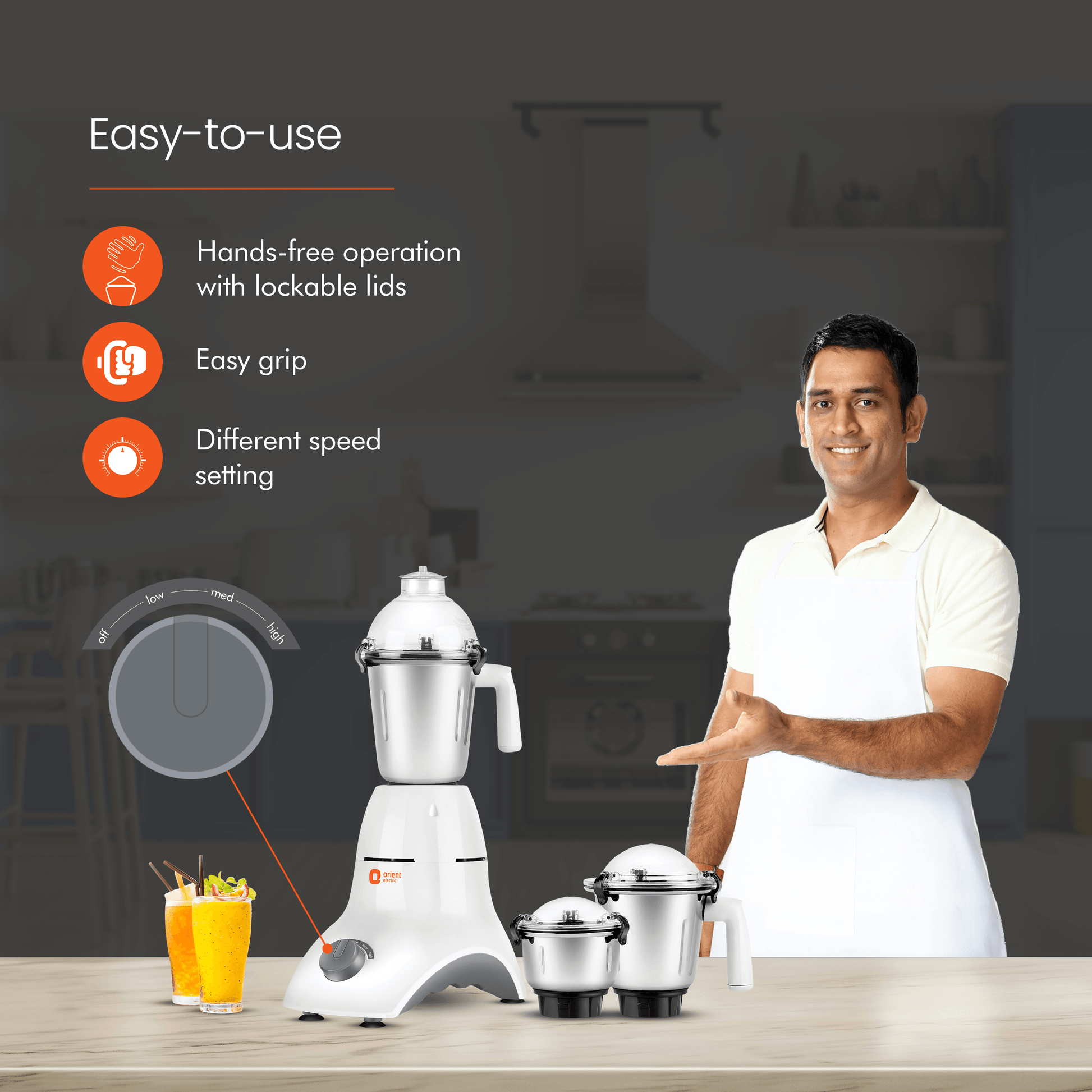 Accord  3 Jar Mixer Grinder