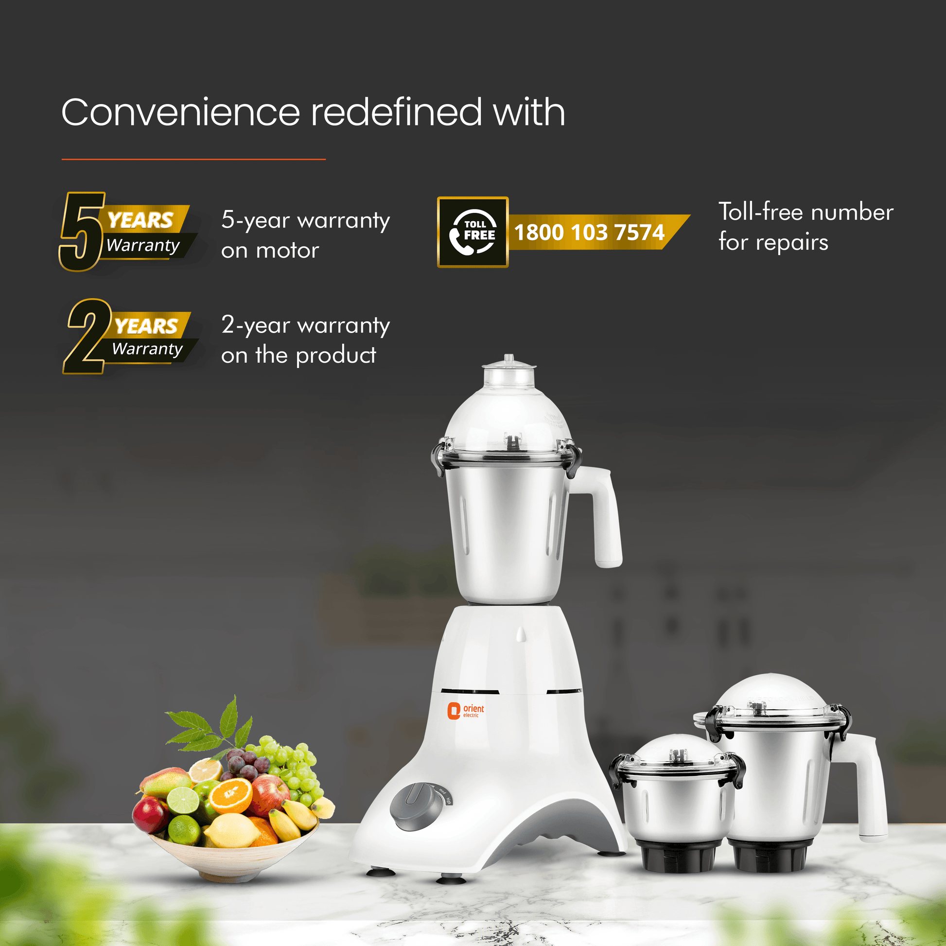 Accord  3 Jar Mixer Grinder