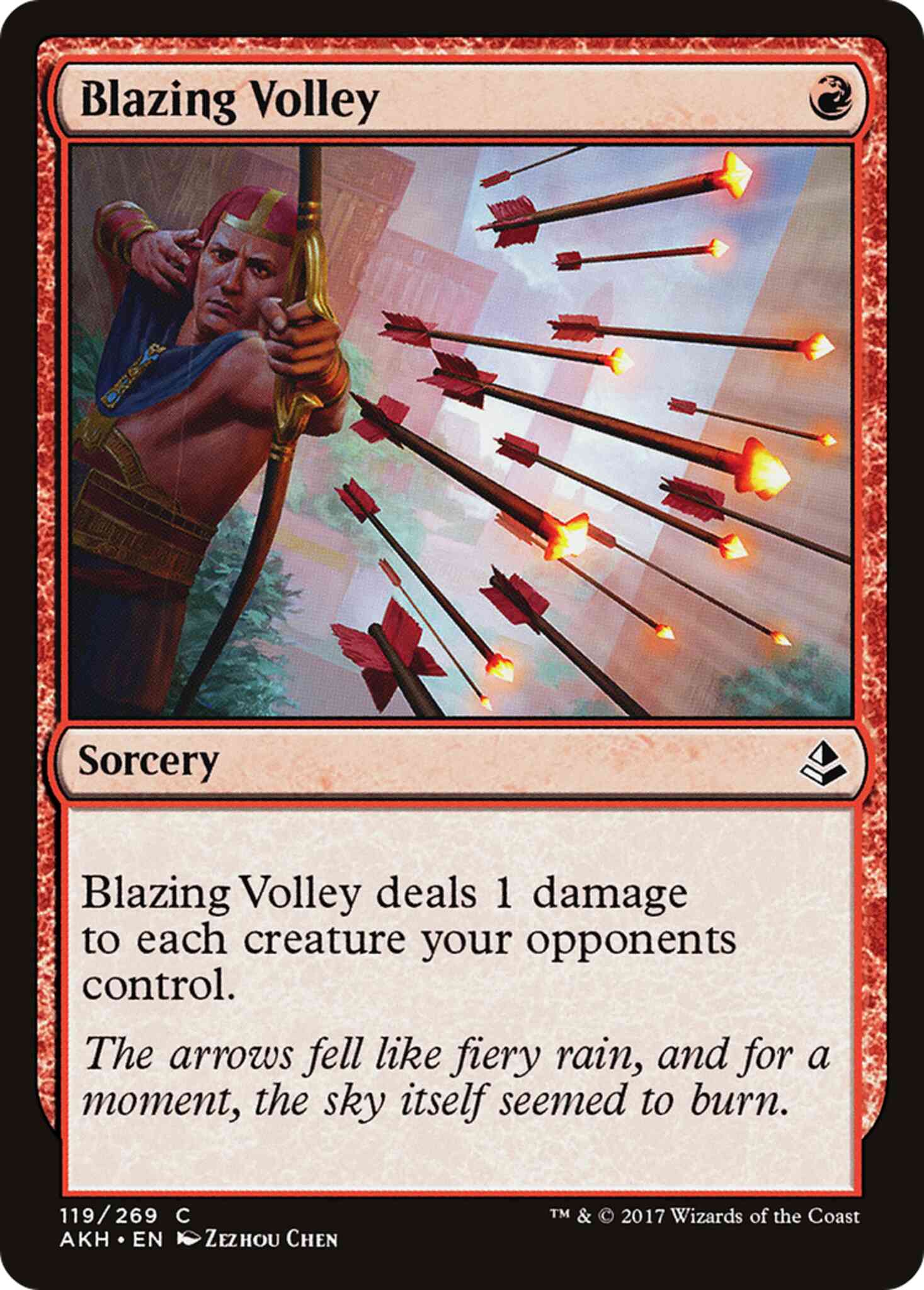 Blazing Volley [119] [Amonkhet] [Non-Foil]