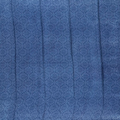 Aquamarine Printed Crepe Silk Saree With Floral Motifs