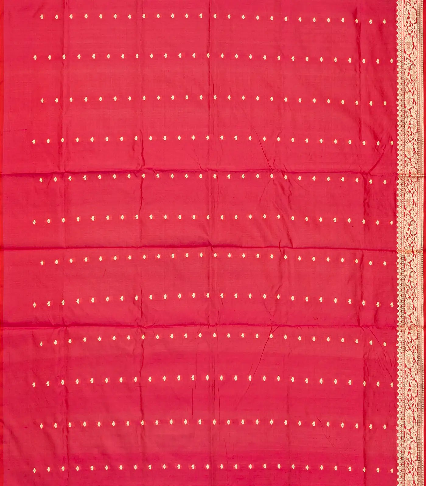 Pink woven Banarasi Silk Saree With Floral Motifs