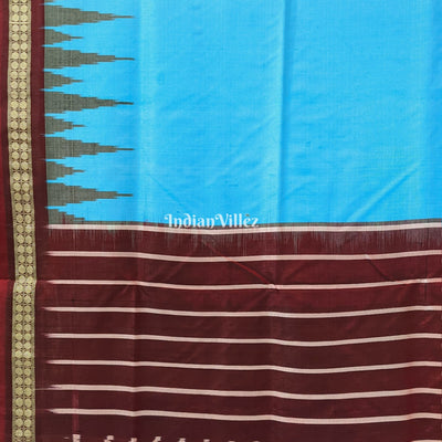 Copper Sulphate Varnamala Odisha Ikat Sambalpuri Silk Saree