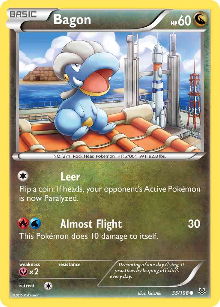 Bagon - 55/108 - Common [xy6-55] [Reverse Holo]
