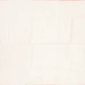 White Handloom Bengal Cotton Saree With Stripes & Buttas