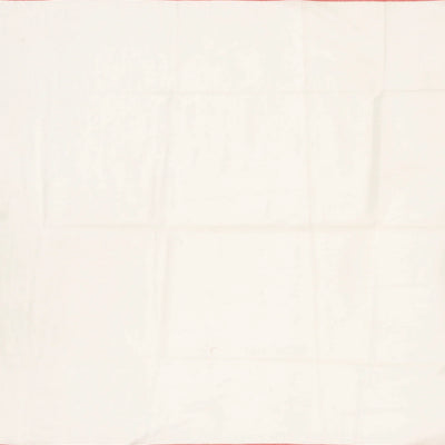 White Handloom Bengal Cotton Saree With Stripes & Buttas