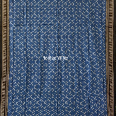 Sky Blue Maniabandha Odisha Ikat Cotton Saree