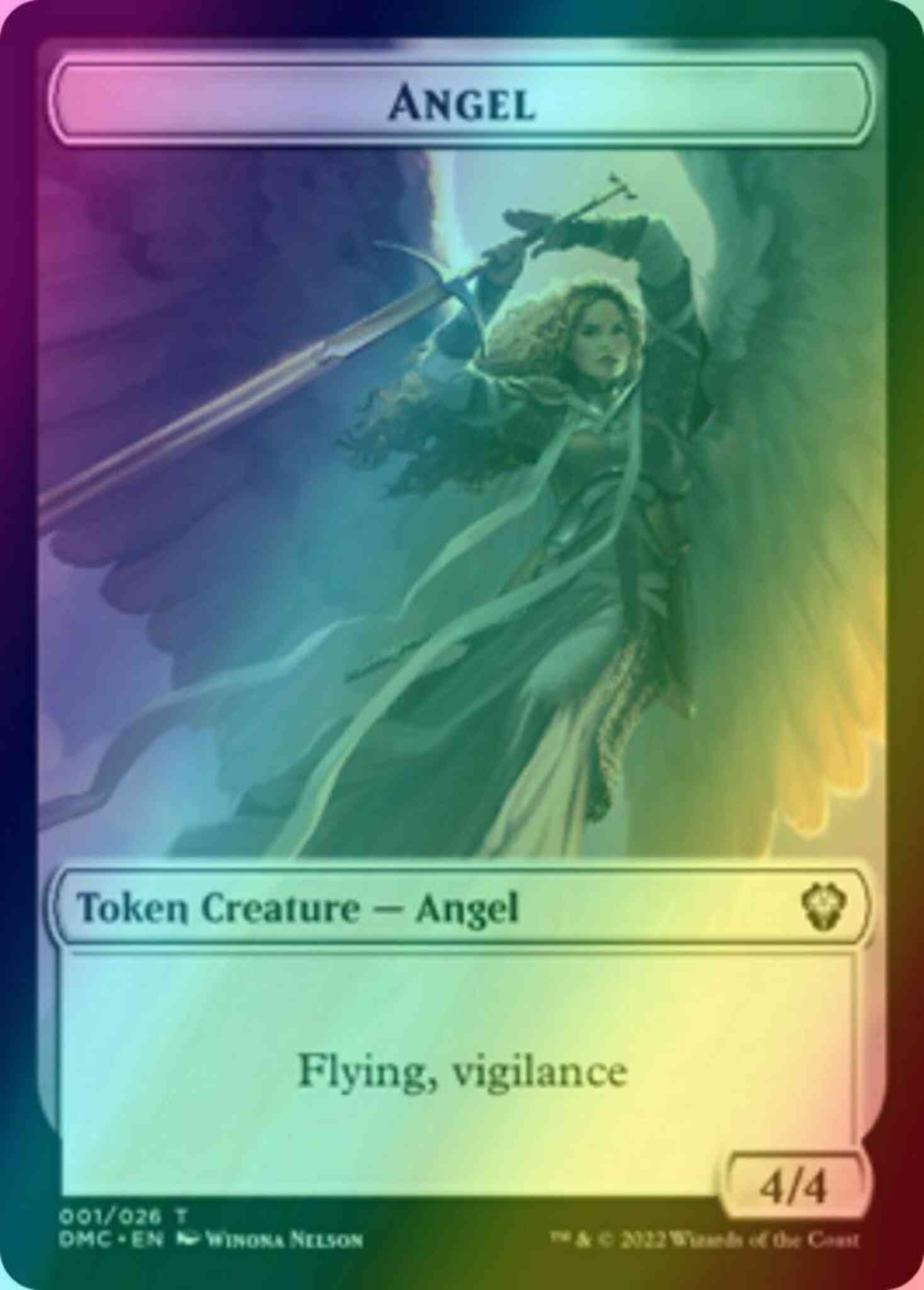 Angel Token (01) // Soldier Token (04) [DMC/DMU Set Symbol] [Dominaria United: Tokens] [Foil]