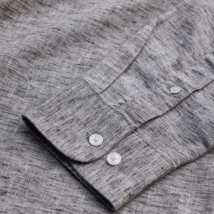 Black Linen Blend Shirt