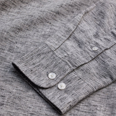 Black Linen Blend Shirt
