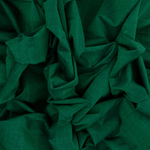 Dark Green Handloom Mangalagiri Cotton Saree With Zari Border